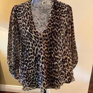 Gianni leopard blouse size medium